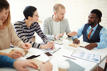 Managers at briefing