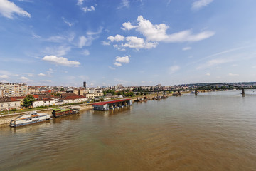 Obraz premium Panorama view on Belgrade old part of town