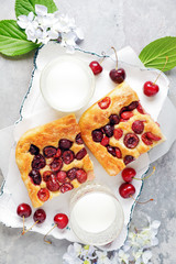 Homemade Cherry Pie for breakfast