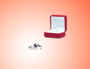 wedding rings in a box