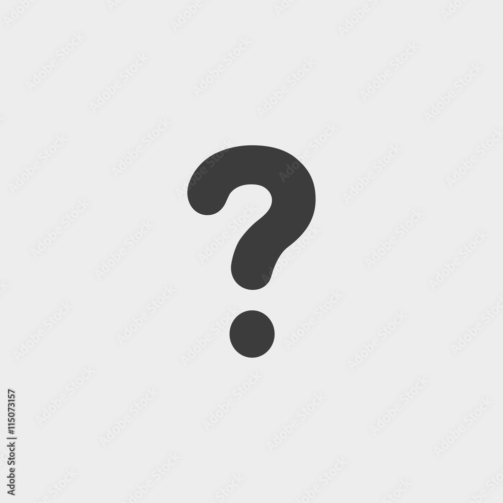 Aufkleber question mark sign icon in a flat design in black color. vector illustration eps10