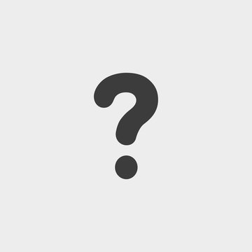 Question mark sign icon in a flat design in black color. Vector illustration eps10