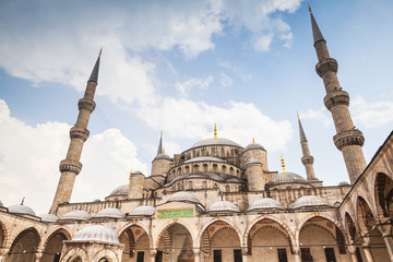 Fototapeta na wymiar Facade of Sultan Ahmed Mosque, Istanbul