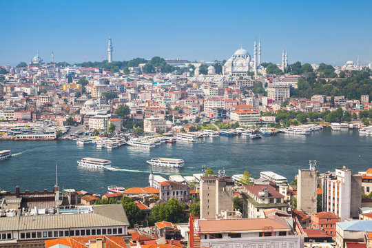 Istanbul, Turkey. Cityscape, Golden Horn