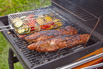 Cooking pork tenderloin on the grill