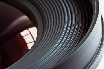 Objective lens closeup