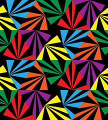 Vector Illustration. Seamless Rainbow Stripes. Geometric Pattern. Suitable for textile, fabric and packaging