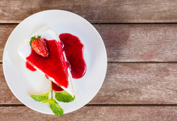 Strawberry crape cake  top view