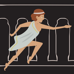 ancient female athlete running