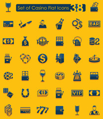 Set of casino icons
