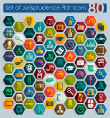 Set of jurisprudence icons