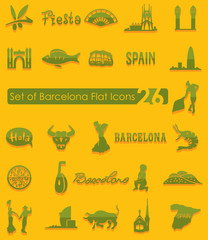 Set of Barcelona icons