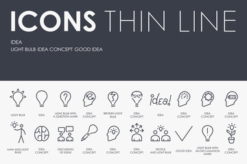 Idea Thin Line Icons