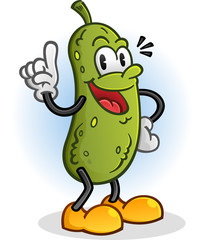 Retro Pickle Cartoon Character