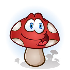 Mushroom Cartoon Character