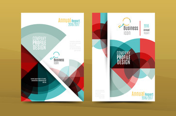 Geometric mosaic design, a4 size business corporate correspondence letter cover