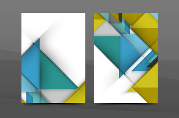 Squares and triangles annual report cover template