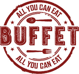 All You Can Eat Buffet Vintage Sign