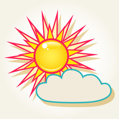 Sun and cloud in the sky