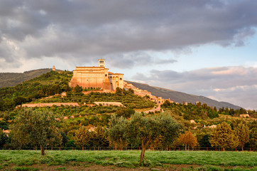 Assisi (Umbria)  at sunset