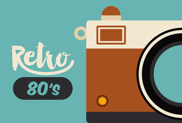Obraz premium retro camera poster isolated icon design