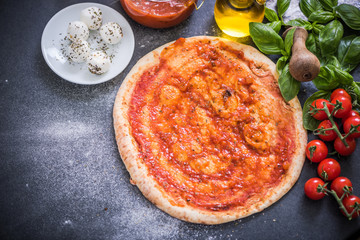 Italian margherita pizza