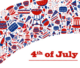 Background for 4th of July Independence Day  America