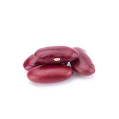 Red kidney bean on white background