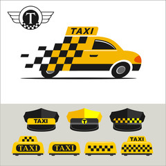 Taxi. Logo. Set of vector emblems.