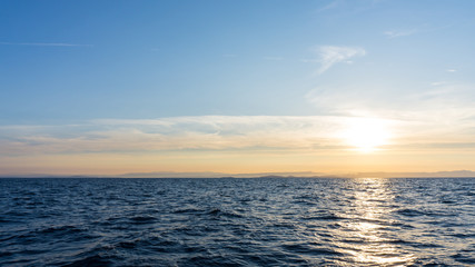 sunrise. sunset  at sea. wallpaper