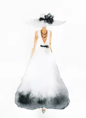 elegant lady. watercolor fashion illustration © Anna Ismagilova