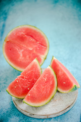 sliced ripe watermelon