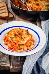 Cassoulet with sausages and beans