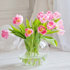 Pink and white  decor for a holiday. Birthday orr wedding party.