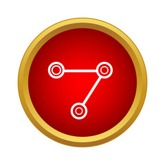 Three connection points icon in simple style on a white background