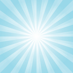 Abstract background. Light Blue rays background. Vector