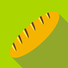 Baton icon in flat style with long shadow. Food symbol