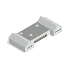 Hangar icon in isometric 3d style isolated vector illustration