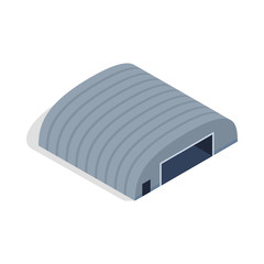 Hangar icon in isometric 3d style isolated vector illustration