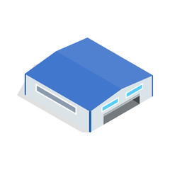 Hangar icon in isometric 3d style isolated vector illustration
