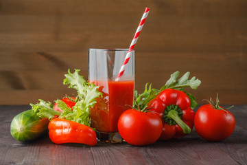 Tasty tomato juice and tomato's