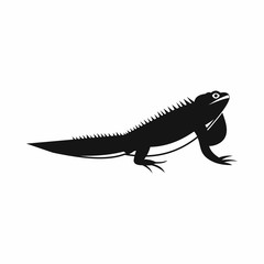 Fototapeta premium Iguana icon in simple style isolated vector illustration. Reptiles symbol