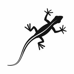 Lizard icon in simple style isolated vector illustration. Reptiles symbol