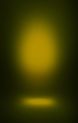 soft yellow spotlight background blur, dark color shadows and place for standing vertical