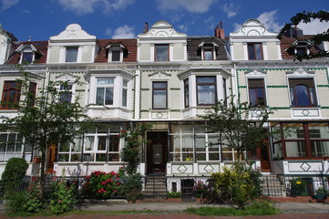 Obraz premium Altbauten in Bremen, Delmestrasse