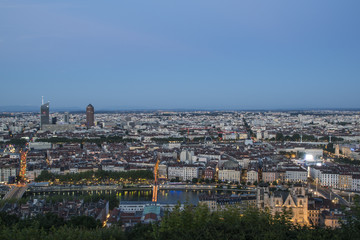 Vue de la ville de Lyon.