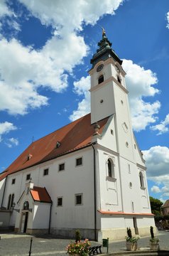 Clocher &agrave; bulbe, &eacute;glise de Mosonmagyar&oacute;v&aacute;r, Hongrie