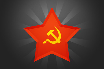 Red Communist Star Background
