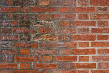 Old red brick wall