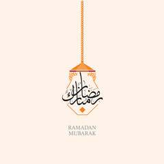 Ramadan Kareem & Mubarak Greeting vector file in arabic calligraphy with a modern style specially for Ramadan wishing and design